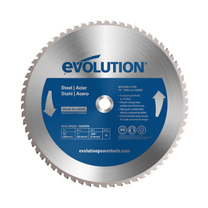 Evolution 15 In. 70T, 1 In. Arbor, Tungsten Carbide Tipped Mild Steel And Ferrous Metal Cutting Blade