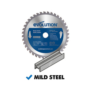 Evolution 7-1/4 In. 40T, 25/32 In. Arbor, Tungsten Carbide Tipped Mild Steel And Ferrous Metal Cutting Blade