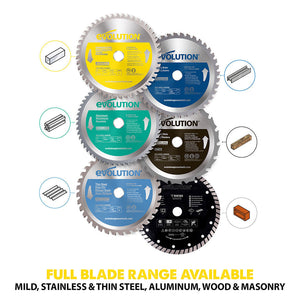 Evolution 7-1/4 In. 48T, 25/32 In. Arbor, Tungsten Carbide Tipped Stainless Steel Cutting Blade