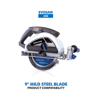 Evolution 9 In. 48T, 1 In. Arbor, Tungsten Carbide Tipped Mild Steel And Ferrous Metal Cutting Blade