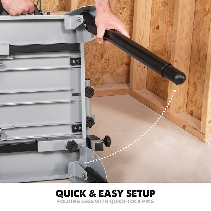 Evolution Universal Chop Saw Stand With Telescopic Arms And Folding Legs