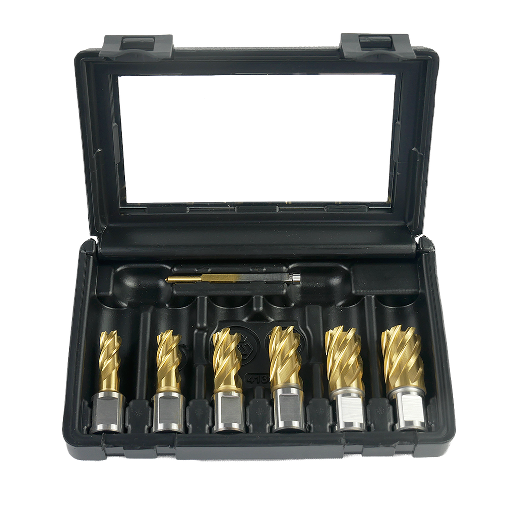 Jepson Core Drill Set "GOLD FINGER" TiN-coated HSS-CO - Metric