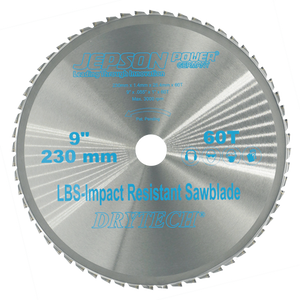 Jepson Drytech Carbide Tipped Circular Saw Blade 9" 230mm 60 Tooth for Thin Walled Steel