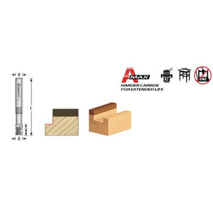Miniature Flush Trim Plunge Template 1/4 Dia x 1/4 x 1/4 Inch Shank