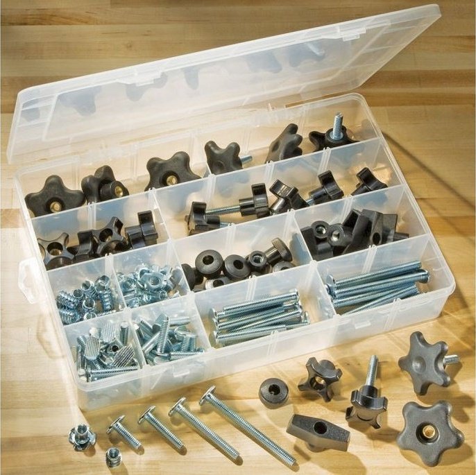 Rockler 129-Pc Jig Hardware Kit 5/16"-18