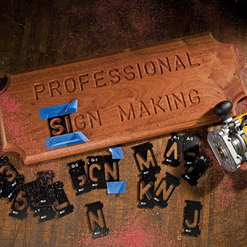 Rockler Interlock Signmaker's Template Kits, State Park Font