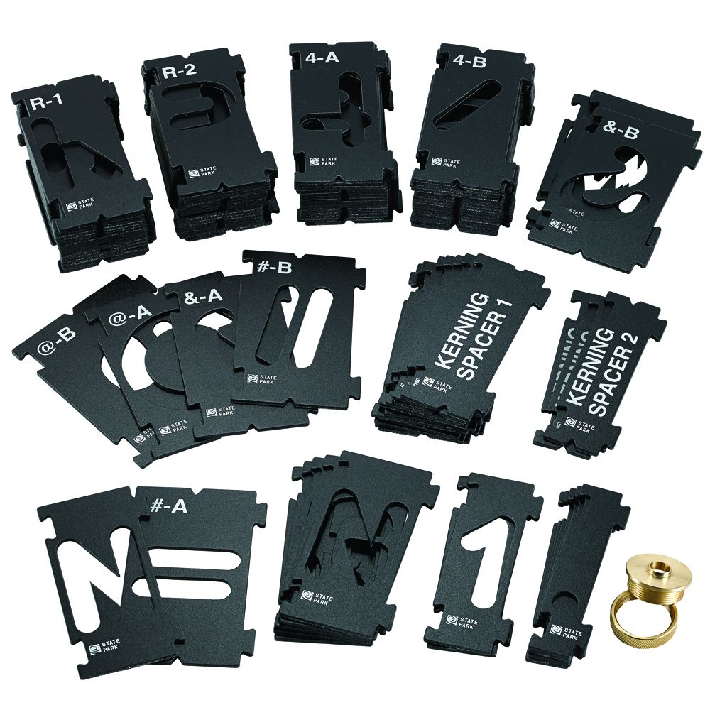 Rockler Interlock Signmaker's Template Kits, State Park Font