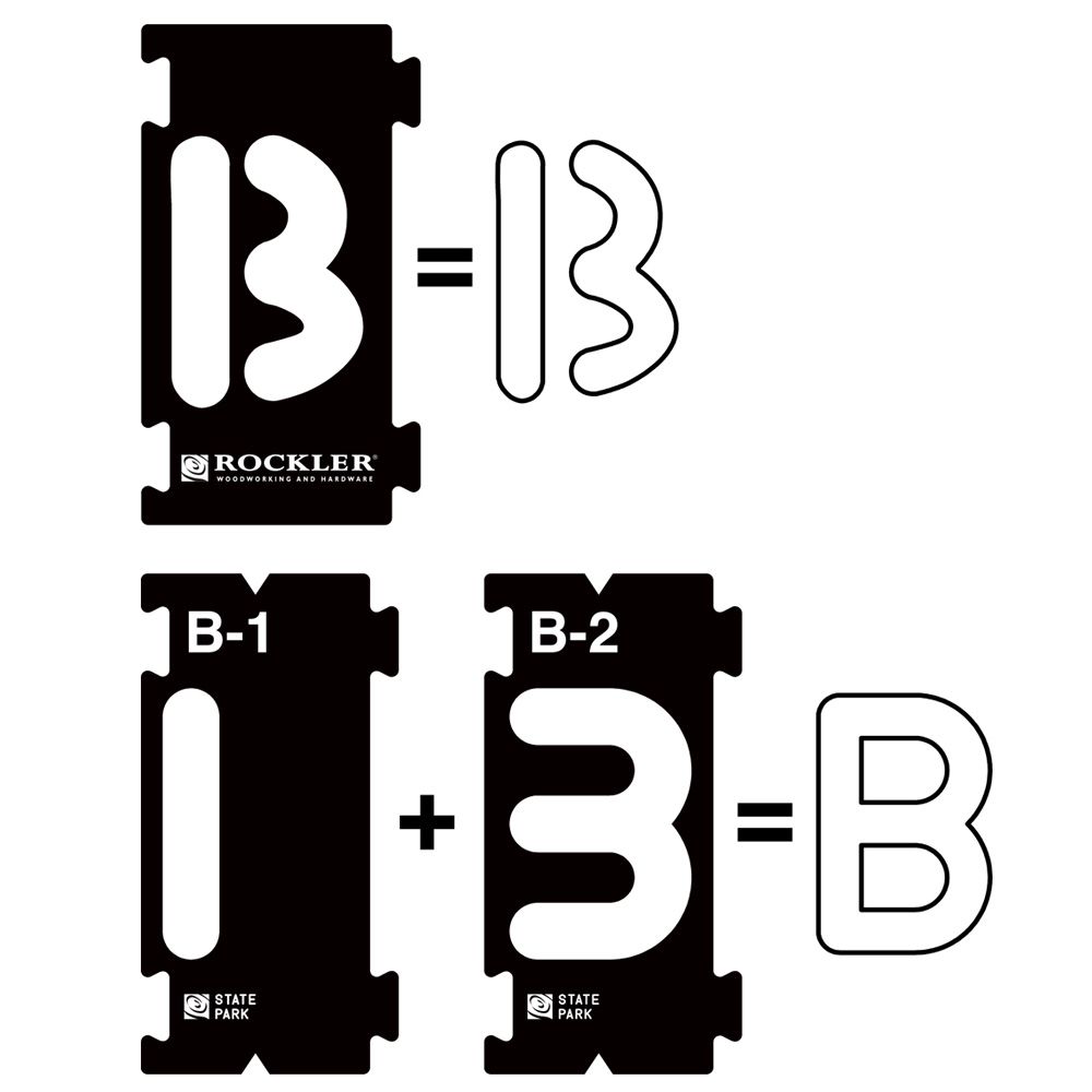 Rockler Interlock Signmaker's Template Kits, State Park Font