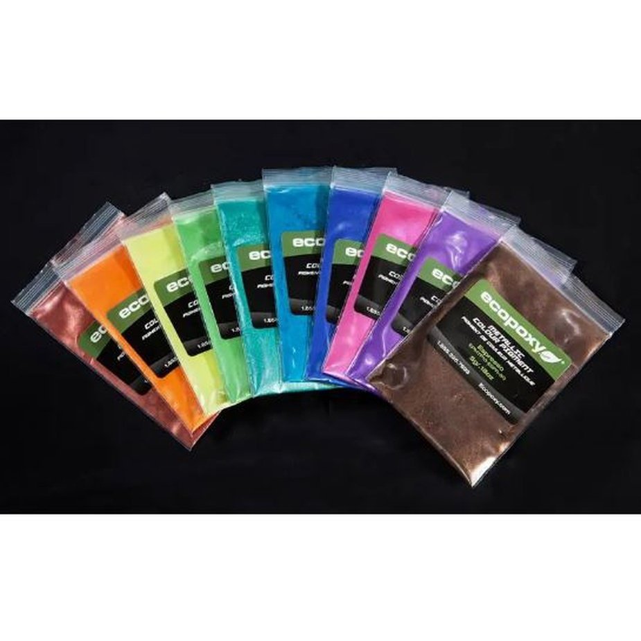 Set 1 of 10X 5G Metallic Colorpigments Samples