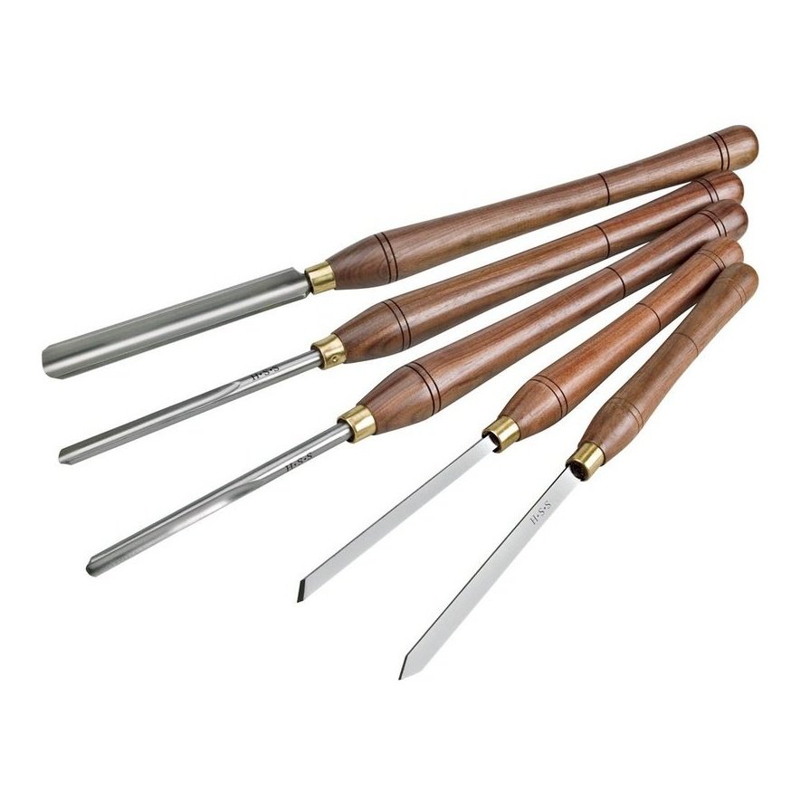 Shop Fox Deluxe 5 Pc Lathe Chisel Set