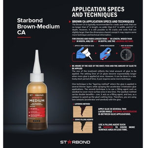Starbond Brown Medium CA Glue BR-150