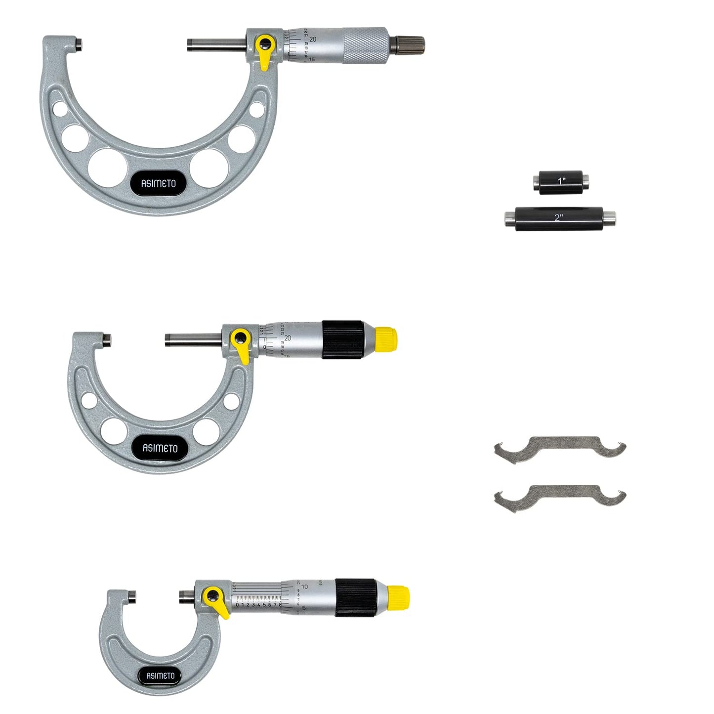 0-3" x 0.0001 Graduation Asimeto Enamel Micrometer Set