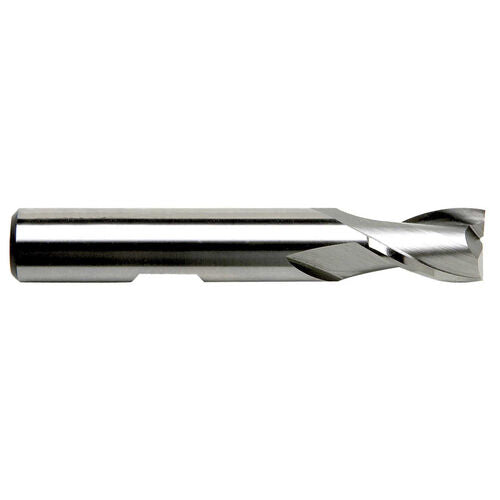 SOWA 103050 - 1/8" Diameter x 3/8" Shank 2-Flute Regular Length Weldon Flat HSCO Cobalt End Mill