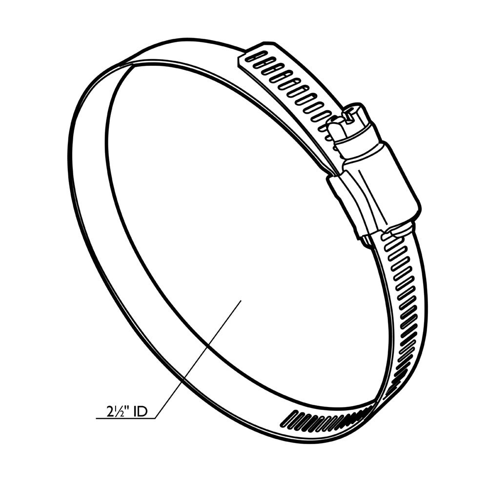 2-1/2'' Stainless Steel Hose Clamp, 1-Pack