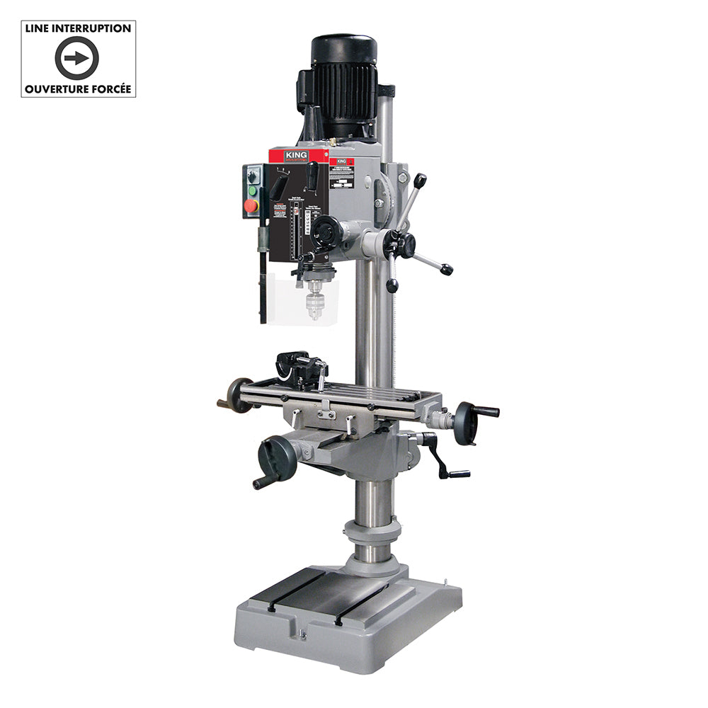 21" GEARHEAD MILLING DRILLING MACHINE 220V