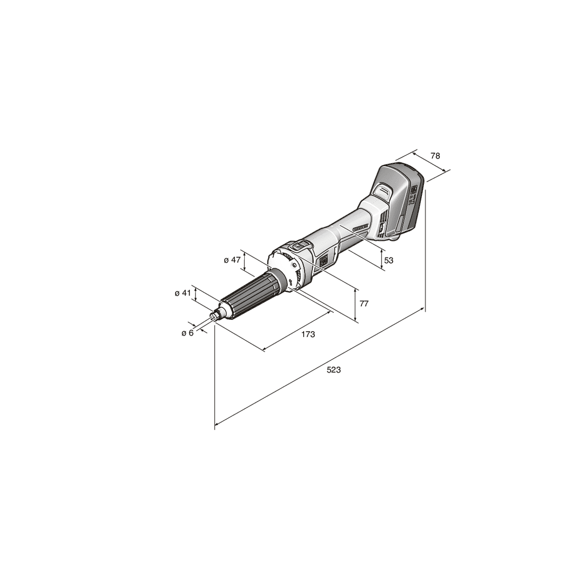 AGSZ18-90LBL SELECT Cordless 18V Die Grinder