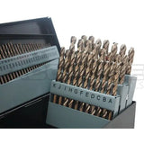 M35 HSS+5% Cobalt Premium 115 Pcs Drill Set 3-in-1, 135 deg split point, 1/16-1/2" + #1 to 60 + A to Z, Fully Ground