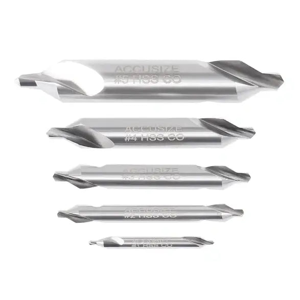 5pc ANSI M42 H.S.S.+8% Cobalt Center Drill Bit
