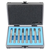 Accusize - 8 pcs H.S.S. Tool Bit Set, Pre-Ground for Turning & Facing Work, 1/4", 5/16", 3/8" & 1/2"