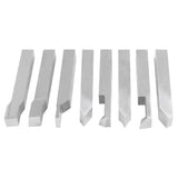 Accusize - 8 pcs H.S.S. Tool Bit Set, Pre-Ground for Turning & Facing Work, 1/4", 5/16", 3/8" & 1/2"