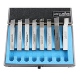 Accusize - 8 pcs H.S.S. Tool Bit Set, Pre-Ground for Turning & Facing Work, 1/4", 5/16", 3/8" & 1/2"