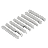 Accusize - 8 pcs H.S.S. Tool Bit Set, Pre-Ground for Turning & Facing Work, 1/4", 5/16", 3/8" & 1/2"