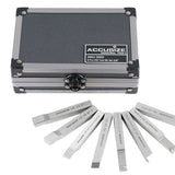 Accusize - 8 pcs H.S.S. Tool Bit Set, Pre-Ground for Turning & Facing Work, 1/4", 5/16", 3/8" & 1/2"