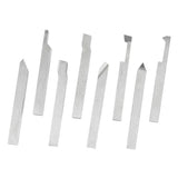 Accusize - 8 pcs H.S.S. Tool Bit Set, Pre-Ground for Turning & Facing Work, 1/4", 5/16", 3/8" & 1/2"