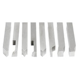 Accusize - 8 pcs H.S.S. Tool Bit Set, Pre-Ground for Turning & Facing Work, 1/4", 5/16", 3/8" & 1/2"