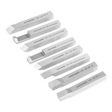 Accusize - 8 pcs H.S.S. Tool Bit Set, Pre-Ground for Turning & Facing Work, 1/4", 5/16", 3/8" & 1/2"