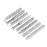 Accusize - 8 pcs H.S.S. Tool Bit Set, Pre-Ground for Turning & Facing Work, 1/4", 5/16", 3/8" & 1/2"