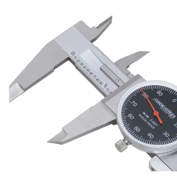 Accusize -Dial Caliper Black Face, White Scale, Red Needle, inch