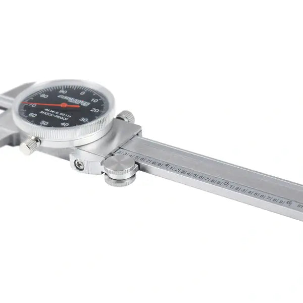 Accusize -Dial Caliper Black Face, White Scale, Red Needle, inch
