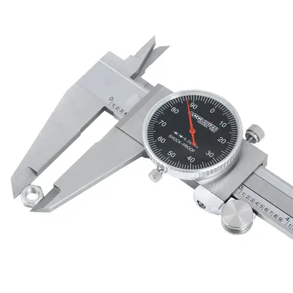 Accusize -Dial Caliper Black Face, White Scale, Red Needle, inch