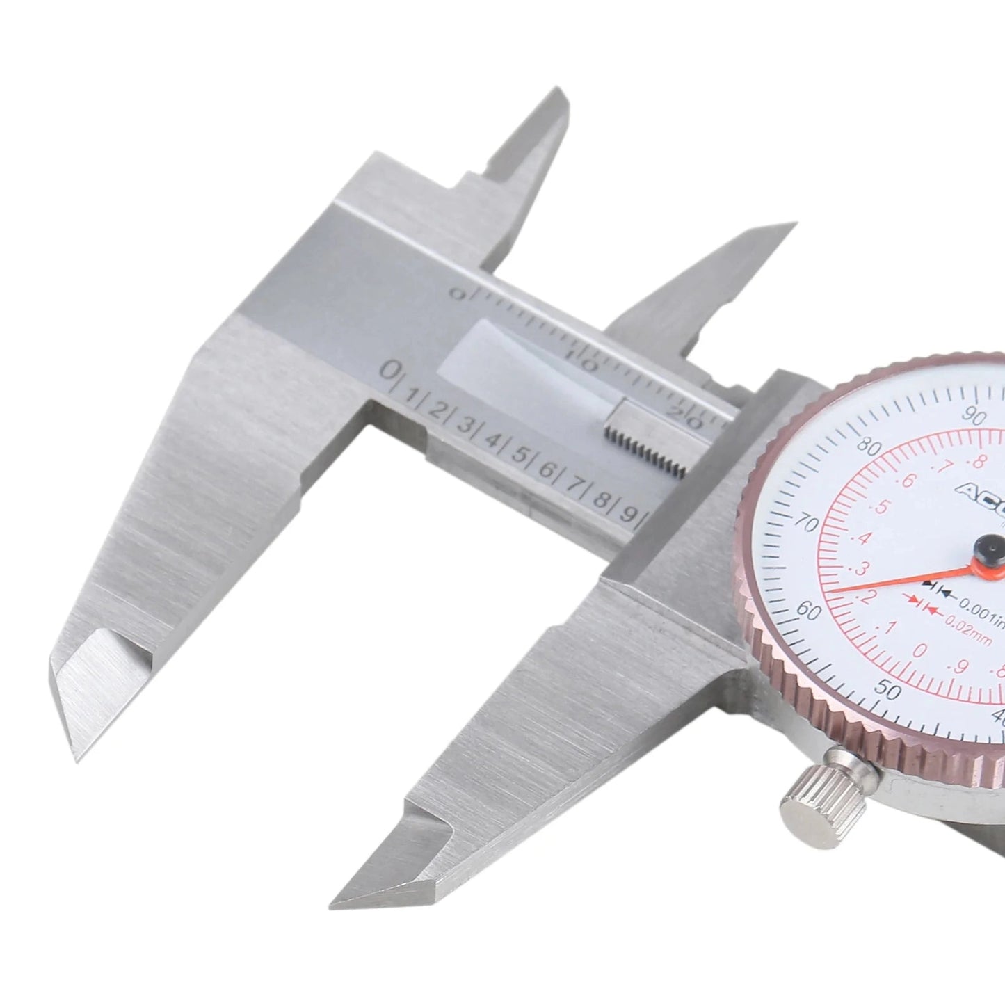 Dual Needle Precision Inch/Metric Dial Caliper, Stainless Steel 8"/200mm