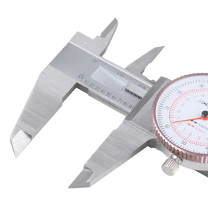 Dual Needle Precision Inch/Metric Dial Caliper, Stainless Steel 8"/200mm