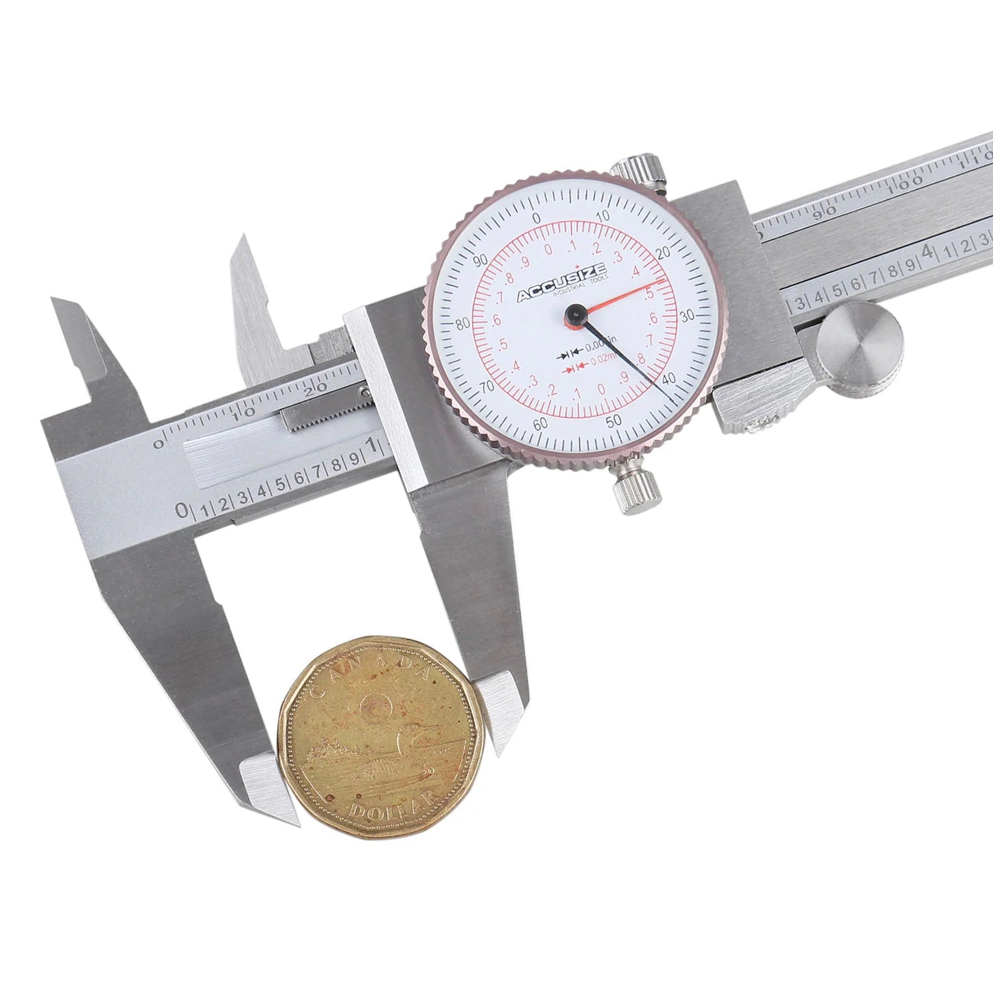 Dual Needle Precision Inch/Metric Dial Caliper, Stainless Steel 6"/150mm