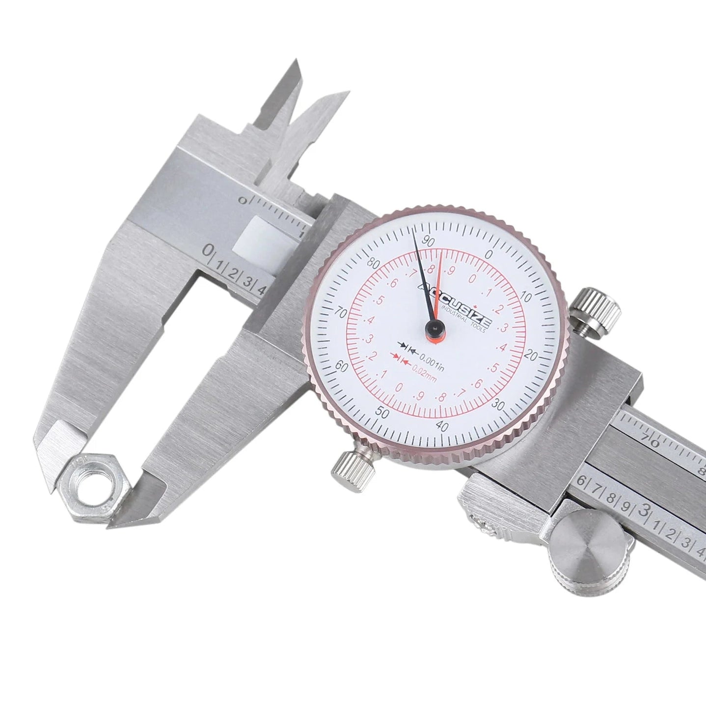 Dual Needle Precision Inch/Metric Dial Caliper, Stainless Steel 6"/150mm