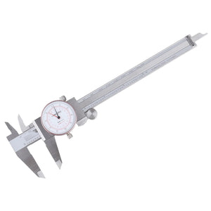 Dual Needle Precision Inch/Metric Dial Caliper, Stainless Steel 6"/150mm