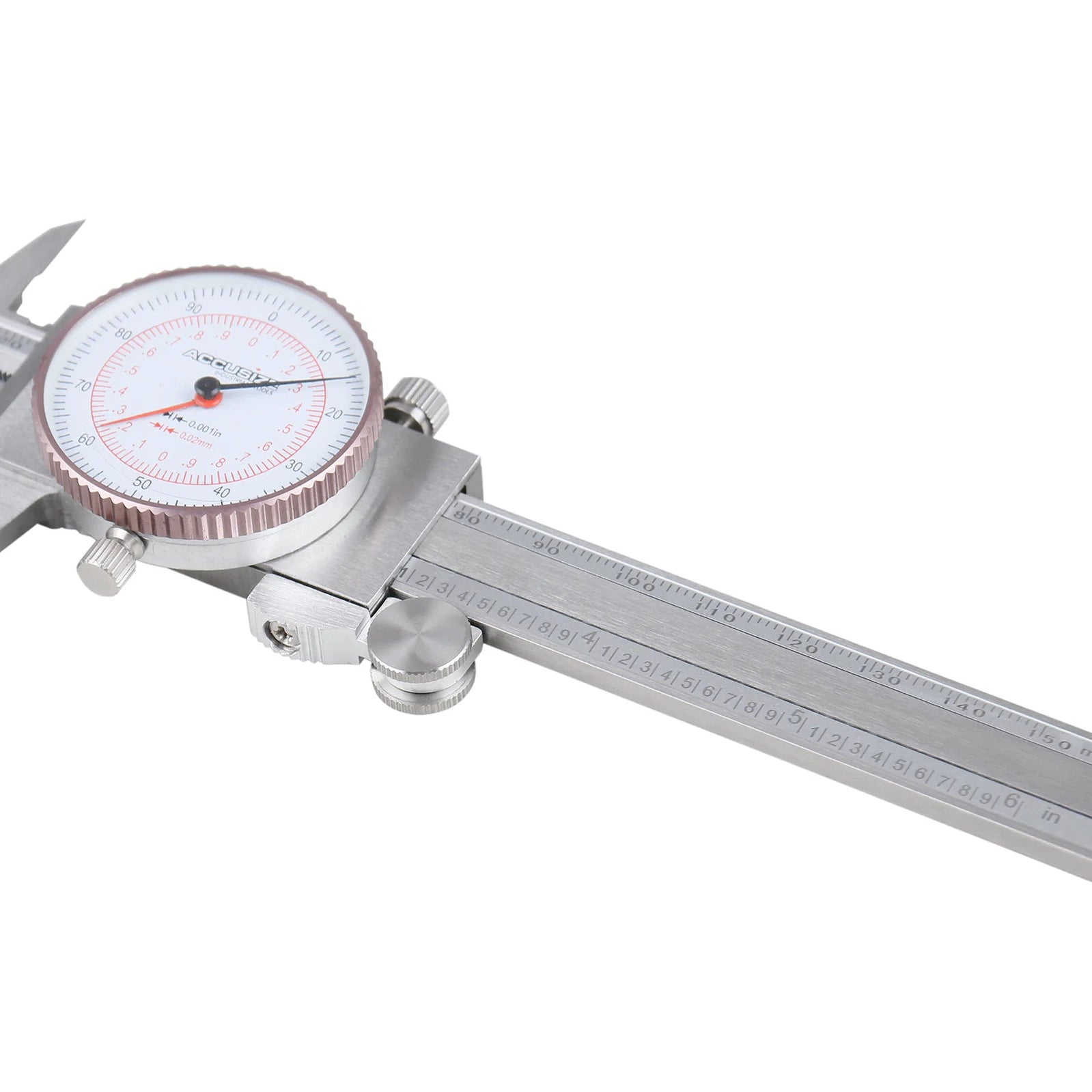 Dual Needle Precision Inch/Metric Dial Caliper, Stainless Steel 8"/200mm