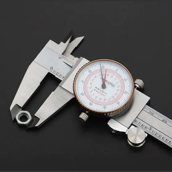 Accusize - Dual Needle Precision Inch/Metric Dial Caliper, Stainless Steel