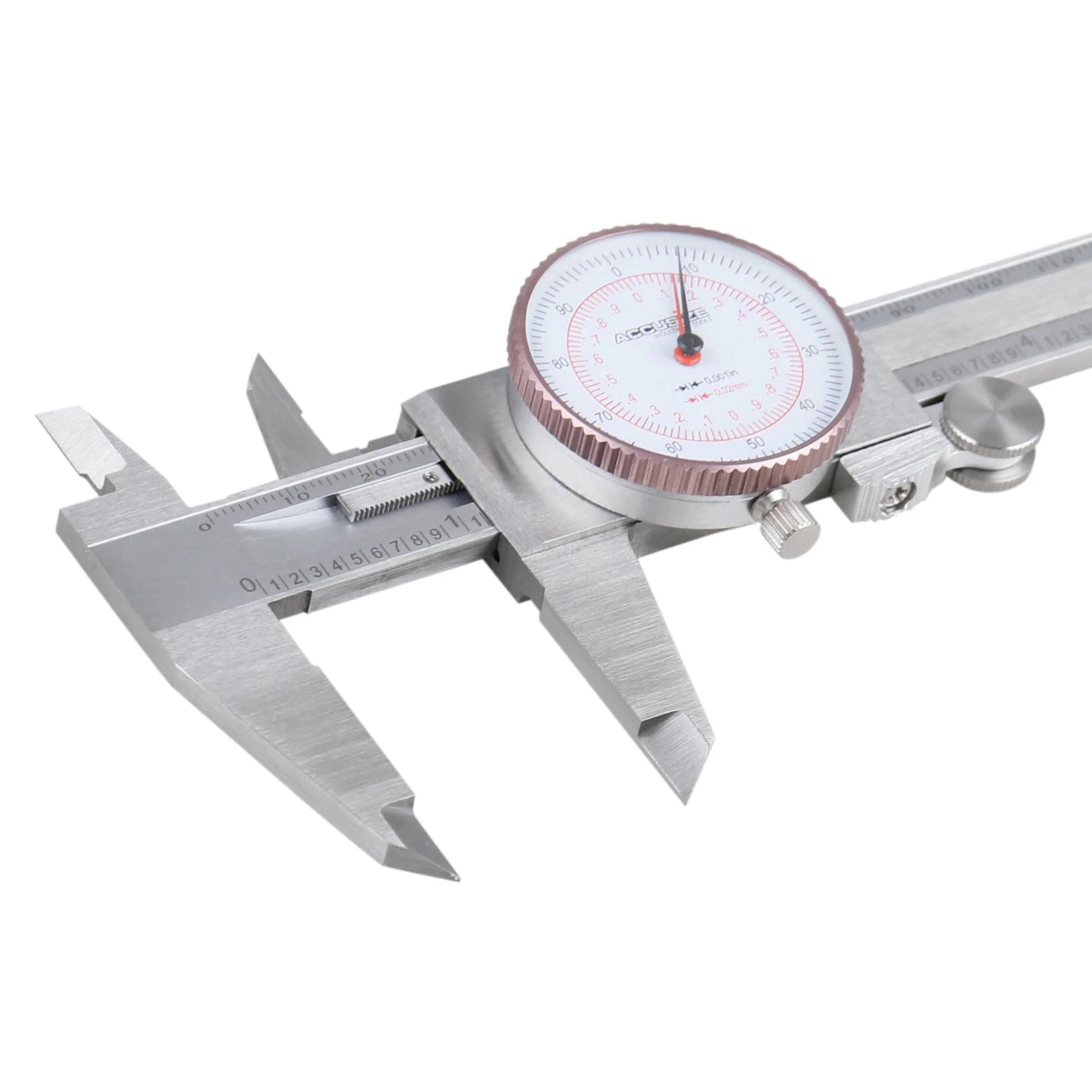 Dual Needle Precision Inch/Metric Dial Caliper, Stainless Steel 8"/200mm
