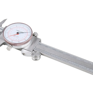 Dual Needle Precision Inch/Metric Dial Caliper, Stainless Steel 6"/150mm