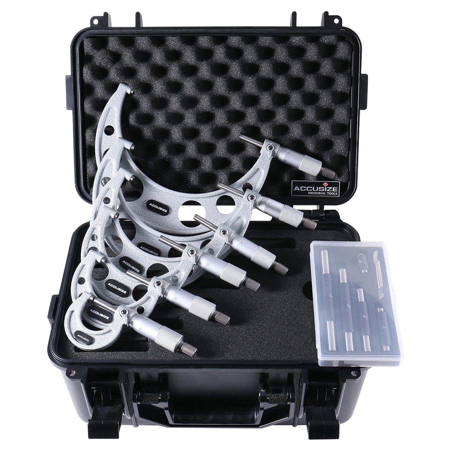 Accusize EG00-0906 - 0-6" X 0.0001" 6 pc/set Ultra-Precision M-Type Outside Micrometer Sets