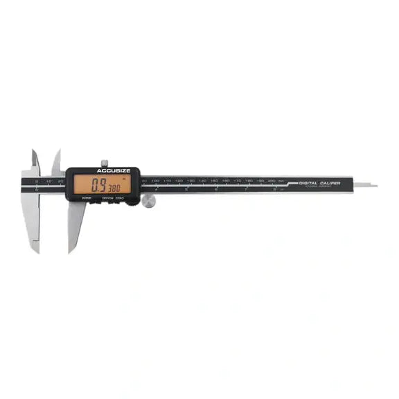 Accusize - Full Screen Yellow LCD Electronic Digital Caliper, Metric/Inch