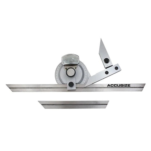 Accusize S855-C802 - Universal Dial and Bevel Protractors, 6" & 12" Blades