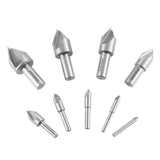 Accusize - Single Flute HSS Countersink Sets, 9 pcs/set