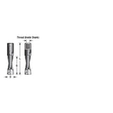 Amana 316030 Carbide Tipped 2 Flute RH Rotation Bit for Festool® Domino® Joiner, 10mm Dia x 28mm x 49mm Long