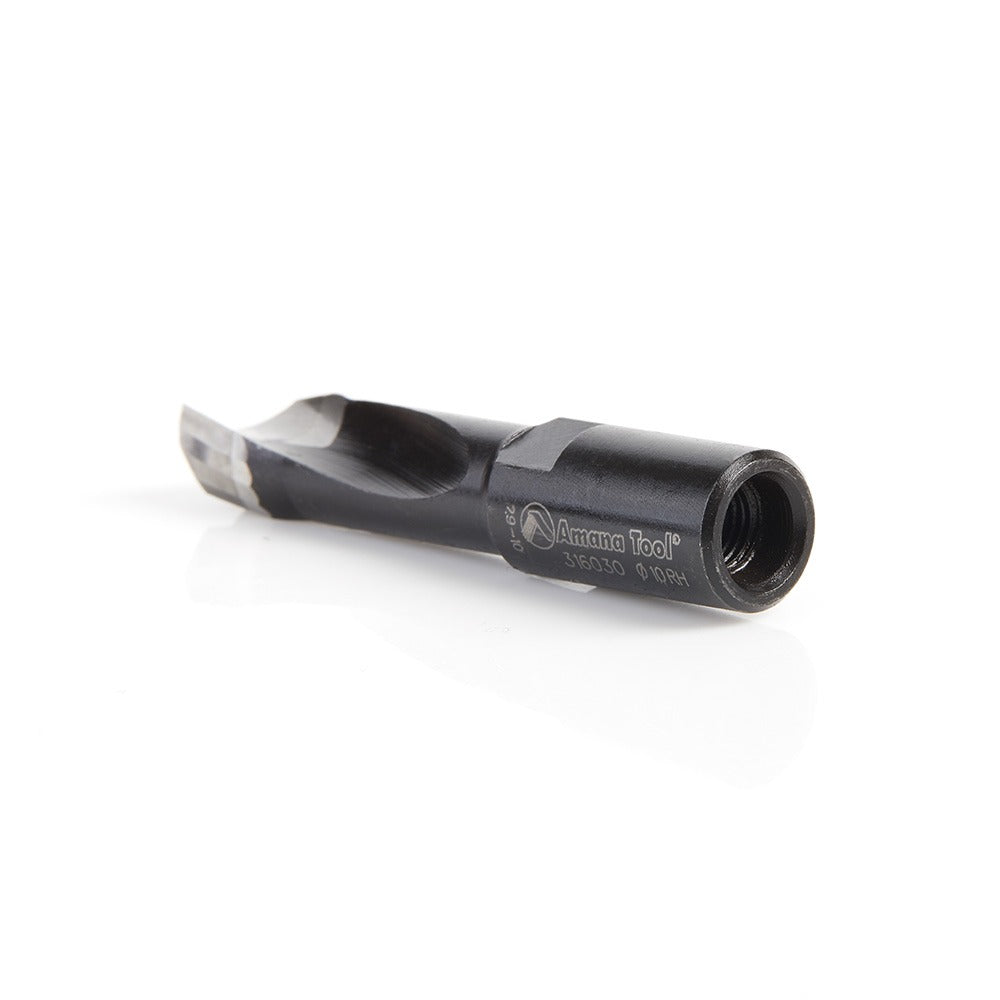 Amana 316030 Carbide Tipped 2 Flute RH Rotation Bit for Festool® Domino® Joiner, 10mm Dia x 28mm x 49mm Long