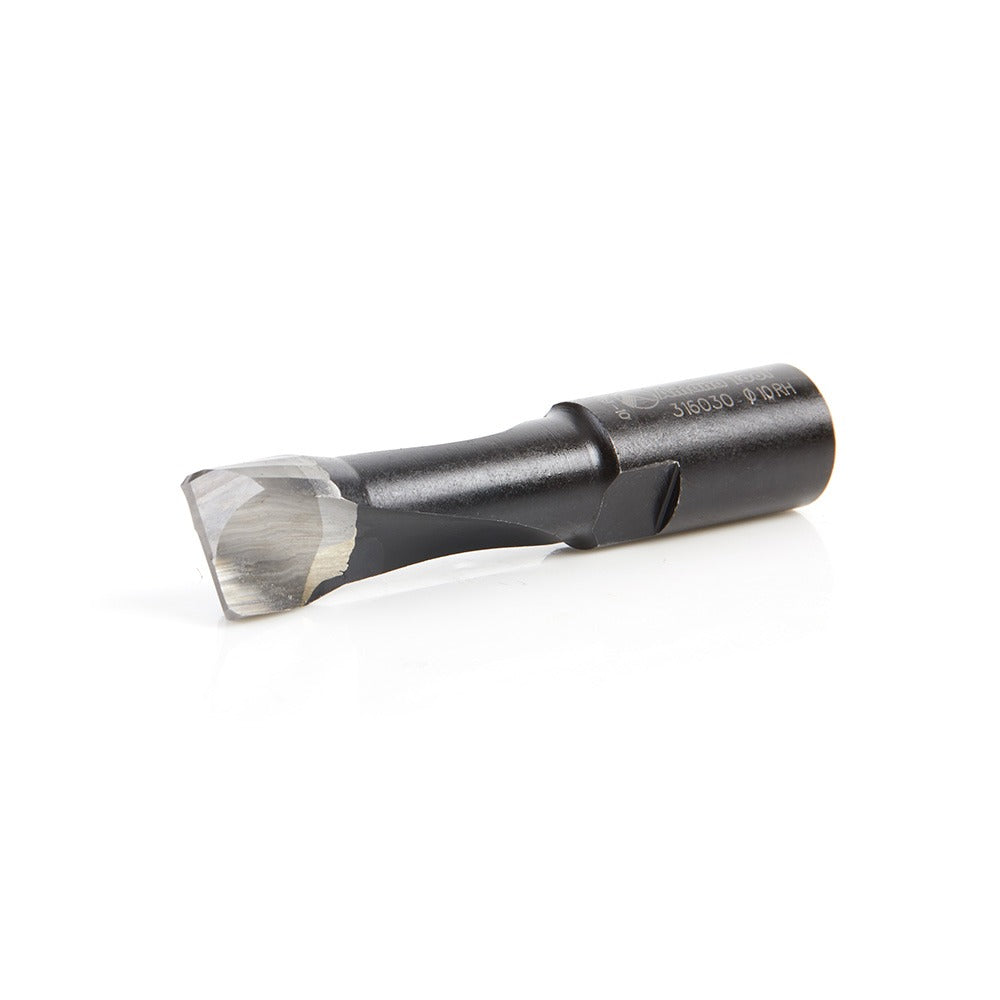 Amana 316030 Carbide Tipped 2 Flute RH Rotation Bit for Festool® Domino® Joiner, 10mm Dia x 28mm x 49mm Long